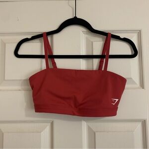 Gymshark Vintage Red Bandeau Bra Size Small